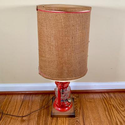 LOT 38 L: Vintage Ranch Craft Dietz Railroad Lantern Desk Lamp w/ Original Shade