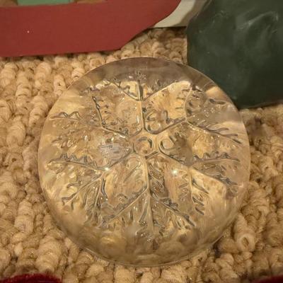 LOT 41B: Christmas Home Decor Collection - Boxed Night Light, Figurines & More w/ Painted Wood Scene, Fitz & Floyd Santa & More