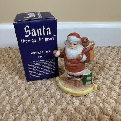 LOT 42B: Santa through the Years & Santa’s of the Nations Porcelain Figurines w/ Boxes