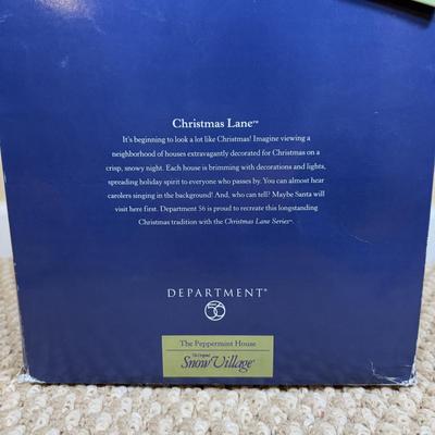 LOT 46B: Department 56 Snow Village Christmas Lane Peppermint House w/ Box