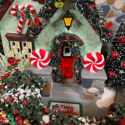 LOT 46B: Department 56 Snow Village Christmas Lane Peppermint House w/ Box