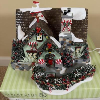 LOT 46B: Department 56 Snow Village Christmas Lane Peppermint House w/ Box
