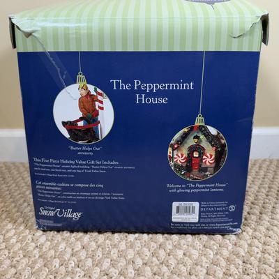 LOT 46B: Department 56 Snow Village Christmas Lane Peppermint House w/ Box