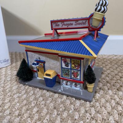 LOT 47B: Department 56 Original Snow Village The Frozen Swirl w/ Box