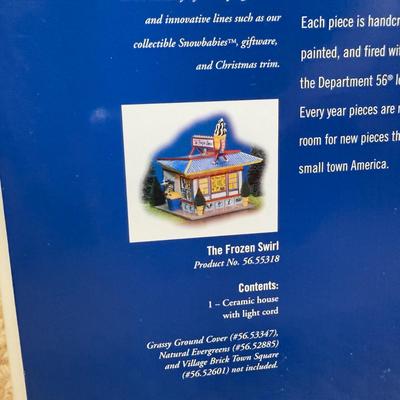 LOT 47B: Department 56 Original Snow Village The Frozen Swirl w/ Box