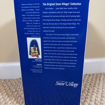 LOT 48B: Department 56 Original Snow Village WSNO Radio w/ Box
