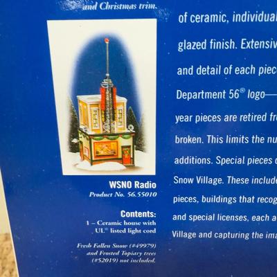 LOT 48B: Department 56 Original Snow Village WSNO Radio w/ Box