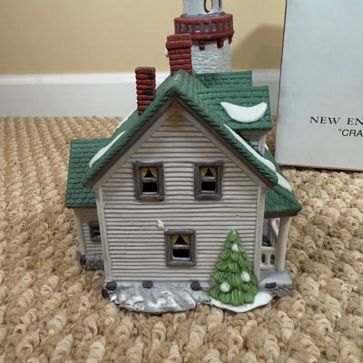 LOT 49B: Dept 56 Heritage Village Collection New England Village Series - Cape Keag Fish Cannery, Craggy Crove Lighthouse & Village...