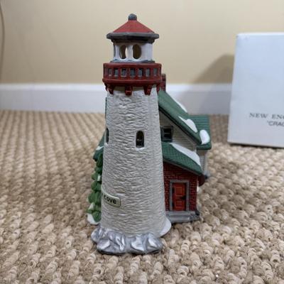 LOT 49B: Dept 56 Heritage Village Collection New England Village Series - Cape Keag Fish Cannery, Craggy Crove Lighthouse & Village...