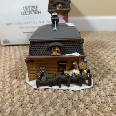 LOT 49B: Dept 56 Heritage Village Collection New England Village Series - Cape Keag Fish Cannery, Craggy Crove Lighthouse & Village...