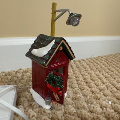 LOT 50B: Dept 56 Original Snow Village - Secret Garden Florist, Farm House, Tending the New Calves & Backwoods Outhouse