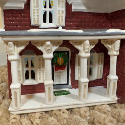 LOT 50B: Dept 56 Original Snow Village - Secret Garden Florist, Farm House, Tending the New Calves & Backwoods Outhouse