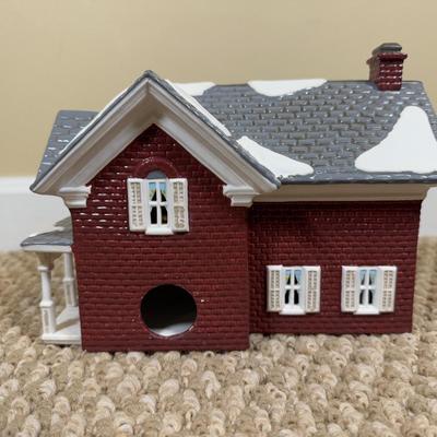 LOT 50B: Dept 56 Original Snow Village - Secret Garden Florist, Farm House, Tending the New Calves & Backwoods Outhouse