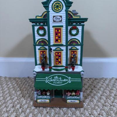 LOT 50B: Dept 56 Original Snow Village - Secret Garden Florist, Farm House, Tending the New Calves & Backwoods Outhouse