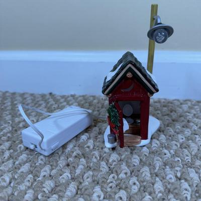 LOT 50B: Dept 56 Original Snow Village - Secret Garden Florist, Farm House, Tending the New Calves & Backwoods Outhouse