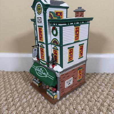 LOT 50B: Dept 56 Original Snow Village - Secret Garden Florist, Farm House, Tending the New Calves & Backwoods Outhouse