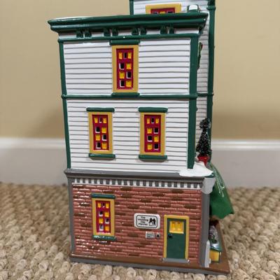 LOT 50B: Dept 56 Original Snow Village - Secret Garden Florist, Farm House, Tending the New Calves & Backwoods Outhouse