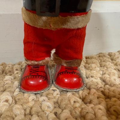 LOT 54B: Vintage 1960s Japan Tin Litho Wind Up Santa w/ Book