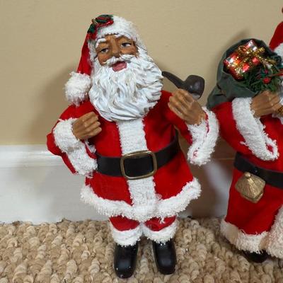 LOT 55B: Resin Santa Figurine Set