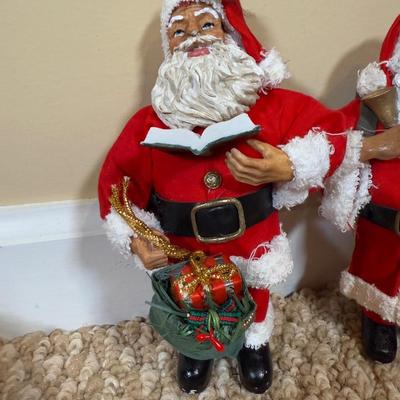 LOT 55B: Resin Santa Figurine Set