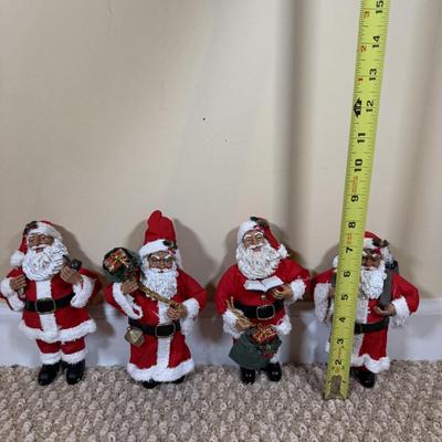 LOT 55B: Resin Santa Figurine Set