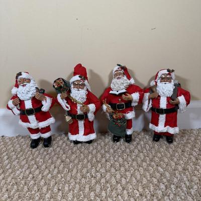 LOT 55B: Resin Santa Figurine Set