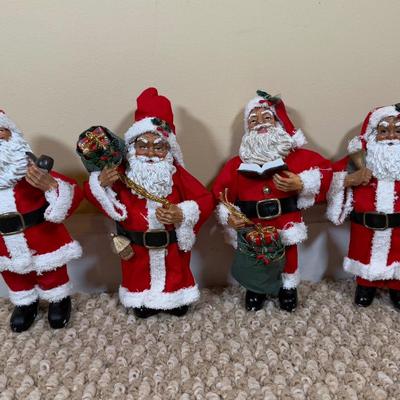LOT 55B: Resin Santa Figurine Set