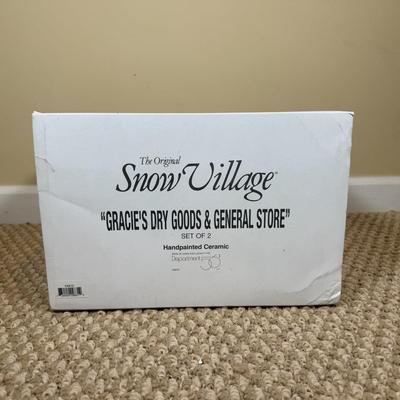 LOT 56B: Dept 56 Original Snow Village - Gracie's Dry Goods & General Store, Frost And Sons 5 & Dime, Pick-Up and Delivery