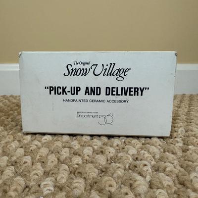 LOT 56B: Dept 56 Original Snow Village - Gracie's Dry Goods & General Store, Frost And Sons 5 & Dime, Pick-Up and Delivery