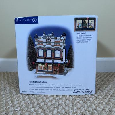 LOT 56B: Dept 56 Original Snow Village - Gracie's Dry Goods & General Store, Frost And Sons 5 & Dime, Pick-Up and Delivery