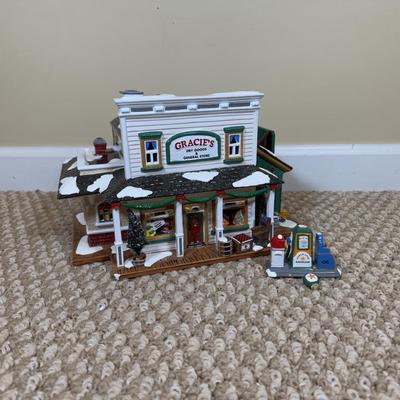 LOT 56B: Dept 56 Original Snow Village - Gracie's Dry Goods & General Store, Frost And Sons 5 & Dime, Pick-Up and Delivery