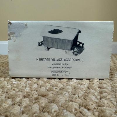 LOT 57B: Dept 56 Heritage Village Collection New England Village Series - Old North Church, Covered Bridge, New England Nativity & More