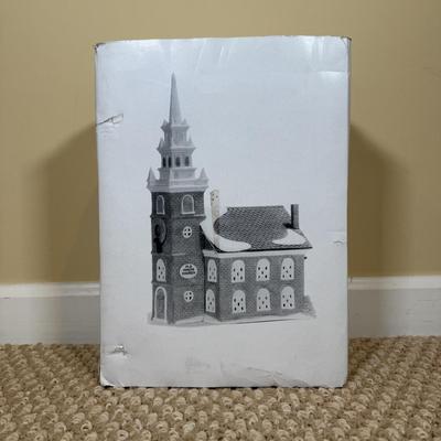 LOT 57B: Dept 56 Heritage Village Collection New England Village Series - Old North Church, Covered Bridge, New England Nativity & More