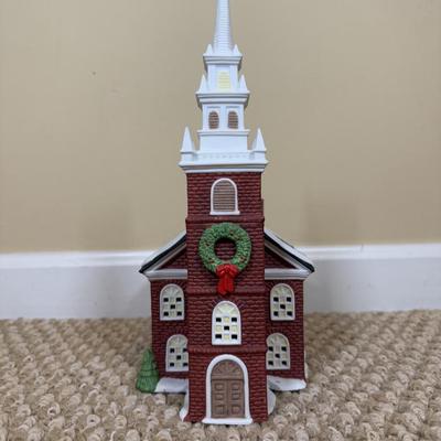 LOT 57B: Dept 56 Heritage Village Collection New England Village Series - Old North Church, Covered Bridge, New England Nativity & More