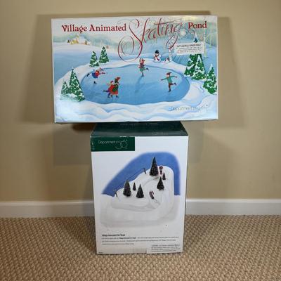 LOT 58B: Dept 56 - Village Animated Skating Pond & Ski Slope