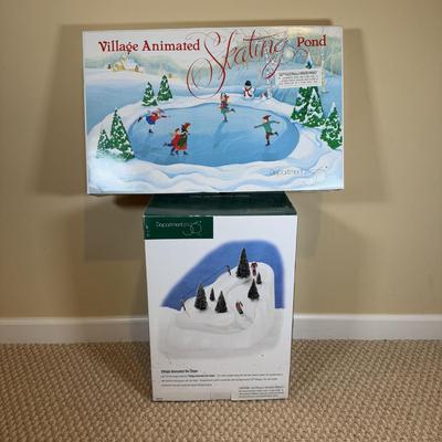 LOT 58B: Dept 56 - Village Animated Skating Pond & Ski Slope