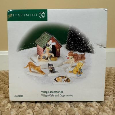 LOT 59B: Dept 56 Heritage Village Collection New England Series - PA Dutch Farmhouse, Blue Star Ice Co. and Harvesters w/ More Village...