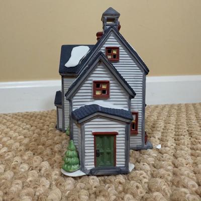 LOT 59B: Dept 56 Heritage Village Collection New England Series - PA Dutch Farmhouse, Blue Star Ice Co. and Harvesters w/ More Village...