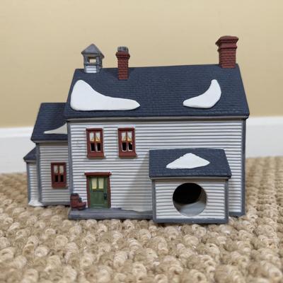 LOT 59B: Dept 56 Heritage Village Collection New England Series - PA Dutch Farmhouse, Blue Star Ice Co. and Harvesters w/ More Village...