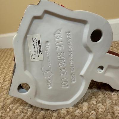 LOT 59B: Dept 56 Heritage Village Collection New England Series - PA Dutch Farmhouse, Blue Star Ice Co. and Harvesters w/ More Village...