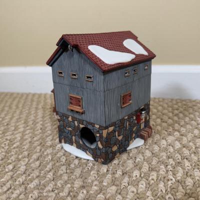 LOT 59B: Dept 56 Heritage Village Collection New England Series - PA Dutch Farmhouse, Blue Star Ice Co. and Harvesters w/ More Village...