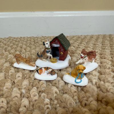 LOT 59B: Dept 56 Heritage Village Collection New England Series - PA Dutch Farmhouse, Blue Star Ice Co. and Harvesters w/ More Village...