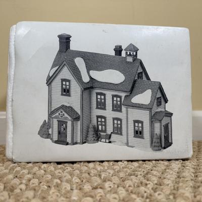 LOT 59B: Dept 56 Heritage Village Collection New England Series - PA Dutch Farmhouse, Blue Star Ice Co. and Harvesters w/ More Village...