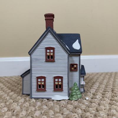 LOT 59B: Dept 56 Heritage Village Collection New England Series - PA Dutch Farmhouse, Blue Star Ice Co. and Harvesters w/ More Village...