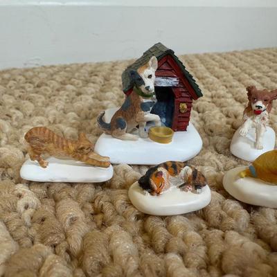 LOT 59B: Dept 56 Heritage Village Collection New England Series - PA Dutch Farmhouse, Blue Star Ice Co. and Harvesters w/ More Village...