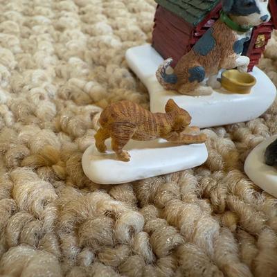 LOT 59B: Dept 56 Heritage Village Collection New England Series - PA Dutch Farmhouse, Blue Star Ice Co. and Harvesters w/ More Village...