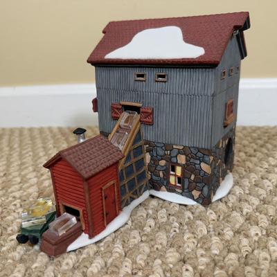 LOT 59B: Dept 56 Heritage Village Collection New England Series - PA Dutch Farmhouse, Blue Star Ice Co. and Harvesters w/ More Village...