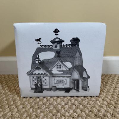 LOT 60B: Dept 56 Heritage Village Collection New England Series - Van Guilder's Ornamental Ironworks, Jeremiah Brewster House &...