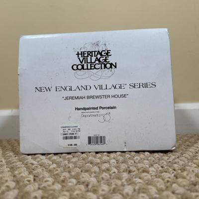 LOT 60B: Dept 56 Heritage Village Collection New England Series - Van Guilder's Ornamental Ironworks, Jeremiah Brewster House &...