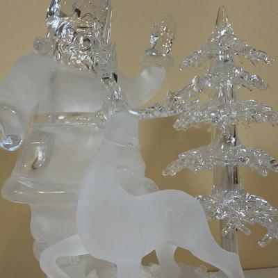 LOT 61B: Christmas Crystal - Holiday Ice Sculptures & Savoir Vivre Platter